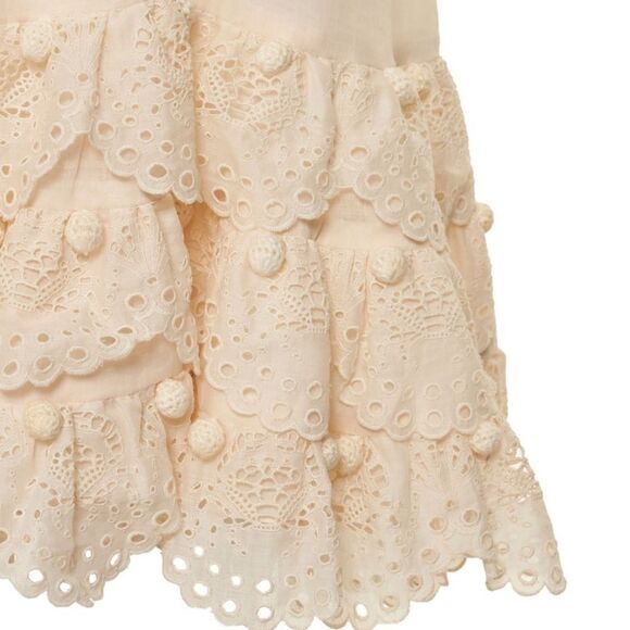 Zimmermann Lyre Trim Ramie Mini Dress - Picture 6 of 15